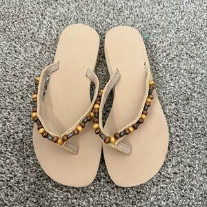 Summer beaded sandals.